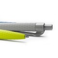 Prodir QS01 Plastic Push Transparent Polished Ball Pen with Plastic Clip