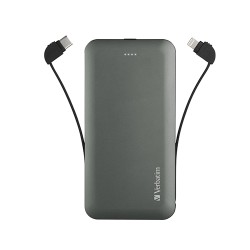 Verbatim Power Bank with embedded Lightning & Type Cables 10000mAh