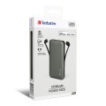 Verbatim Power Bank with embedded Lightning & Type Cables 10000mAh