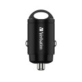 Verbatim 雙端口30W Type C PD & QC 3.0 迷你汽車充電器
