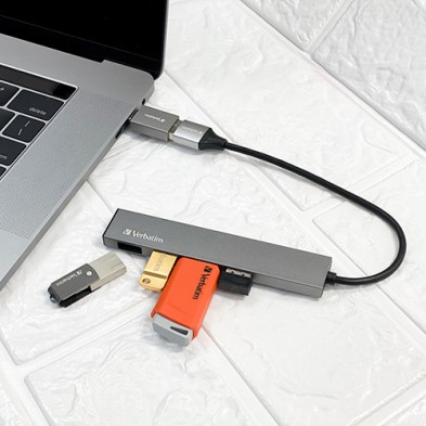 Verbatim 4-in-1 USB 3.1 Type C 轉接器/集線器