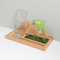 Bamboo Wood Office Desk Organizer Mobile Phone Stand