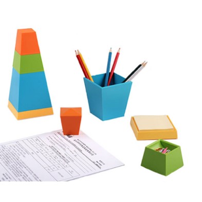 Pyramid shape stationery set