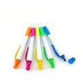 Promotional plastic ball pen with highligter