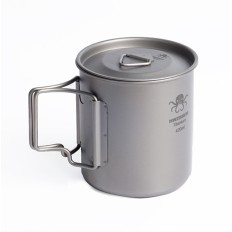 Titanium Cup with Foldable Handles Lightweight Water Cup