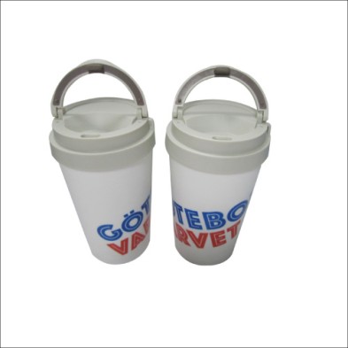 Double wall PP coffee mug with handle (450ml)