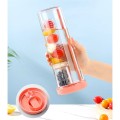 Fruit Infuser Straw Plastic Water Bottle 800ml