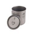 Titanium Cup with Foldable Handles Lightweight Water Cup