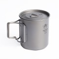 Titanium Cup with Foldable Handles Lightweight Water Cup
