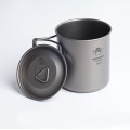 Titanium Cup with Foldable Handles Lightweight Water Cup