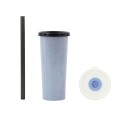 Wheat Straw Double Lid Straw Cup