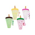 Fruit Plastic Straw Cup With Strap