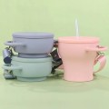 Foldable Snack High Temperature Resistant Silicone Straw Children's Cup