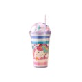 Creative Micro Landscape Double Plastic Straw Cup 450ml