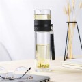 Double walled glass water bottle