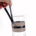 Double walled glass water bottle