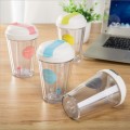 Double Wall Plastic Straw Cup with Lid 320ml