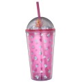 Double wall straw  water bottle 500ml