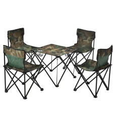 Five-Piece Outdoor Folding Tables And Chairs