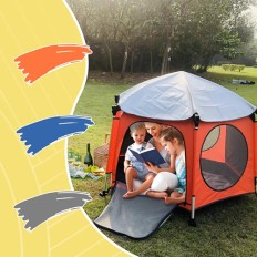 Folding Travel Tents Breathable Mesh Baby Playpens With Anti UV Cover