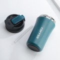 Double Stainless Steel Coffee Thermos Cup With Straw
