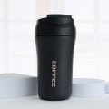 Double Stainless Steel Coffee Thermos Cup With Straw