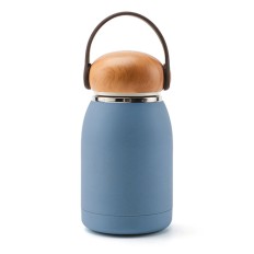 Stainless steel Vacuum Flask with Wood Grain Lid 320ml