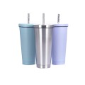 Stainless Steel Straw Coffee Mug 700ml