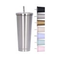 Stainless Steel Straw Coffee Mug 700ml