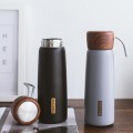 Simple Outdoor Car Wooden Lid Thermos bottle 400ml