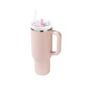 Handheld Straw Double Drink Coffee Cup 1300ml