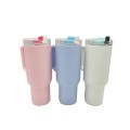 Handheld Straw Double Drink Coffee Cup 1300ml