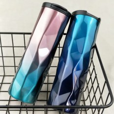 Rhombus Gradient Color Stainless Steel Thermos bottle 500ml