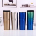 Portable Striped Gradient Color Stainless Steel Thermos Bottle