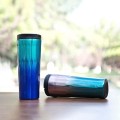 Portable Striped Gradient Color Stainless Steel Thermos Bottle