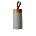 Portable wood grain lid thermos