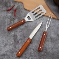 Set of 4 Wooden Handle BBQ Tools