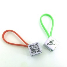Metal Square QR code keychain -Kingston
