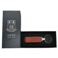 Leather USB stick with keychain-TTPSKG