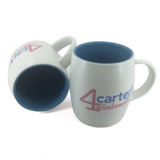 Cask shape ceramic mug with wooden lid and spoon -Carter‘s