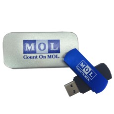 Rotating Metal case USB Stick -MOL