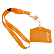 Badge holder with leather lanyard -WeAreBSH
