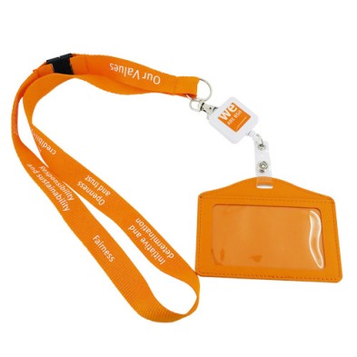 Badge holder with leather lanyard -WeAreBSH