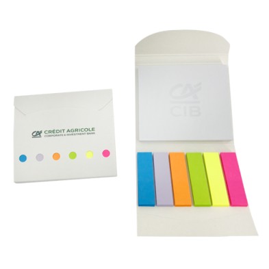 Memo pad with die cut cover-CREDIT AGRICOLE