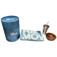 Stainless steel cup + wooden bowl + towel gift set-FOX Movies