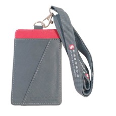 Badge holder with leather lanyard - SHK