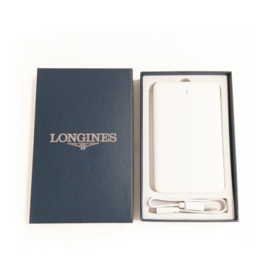Ultra slim power bank with micro charger cable -Longines