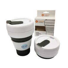 Foldable Portable Silicone Travel Coffee Mug 355ml-HKIAC