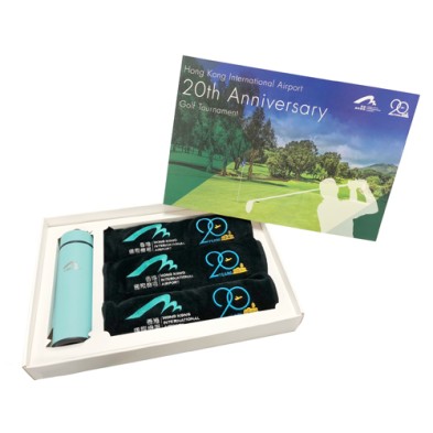 Golf towels & bottle gift set-HK international airport