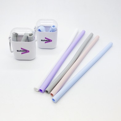 Portable Travel Silicone Folding Drinking Straws-ELEVATE
